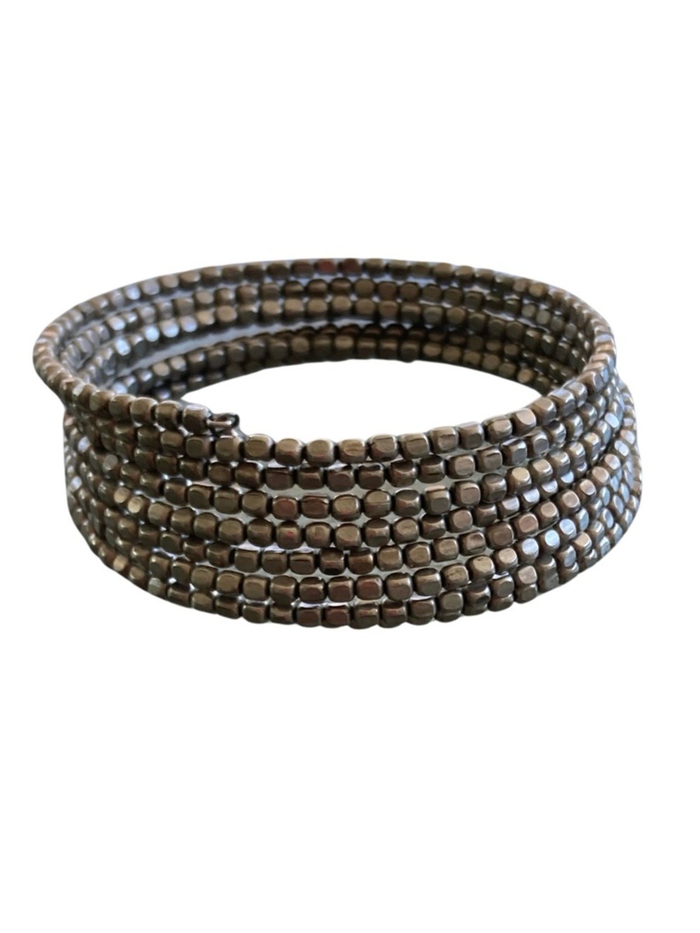 Boho Silver Toned Stacked Bracelet
